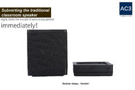 Three-sided smart sound speaker active speakers with wireless microphones for use in classrooms and conference rooms